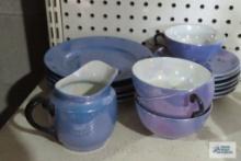 Plates, cups, saucers, and creamer made in Japan