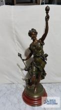 L'electricite bronze sculpture. Par L. Charles (sculptr). marked Ch. L. approximately 38 in. tall.