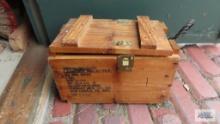 Wooden crate with rope handles