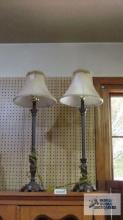 Pair of candlestick lamps