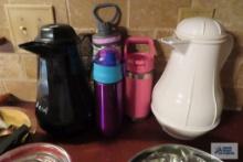 Coffee carafes and travel mugs