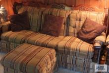 Pine framed sofa loveseat, chair and ottoman