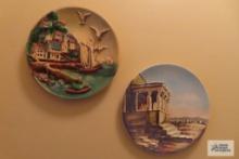 Two handmade in Greece dimensional plaques