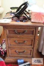 Hammary three drawer nightstand