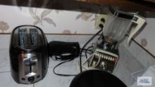 Kitchen appliances, including toaster, mixer, blender and coffee maker