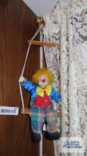 clown on swing