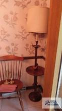 wood adjustable lamp table