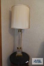 Heavy brass and glass lamp