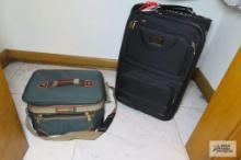 Suitcase and makeup bag
