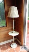 Plastic and marble table floor lamp