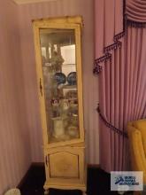 French Provincial lighted curio