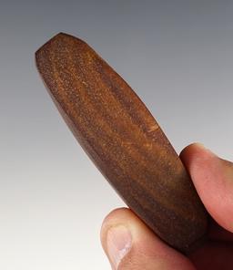 2 1/2" Atlatl Weight that is nicely made from Claystone. Found in Lee Co., Mississippi.
