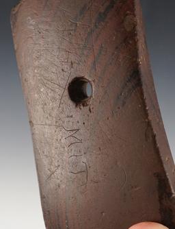 4 1/2" Keyhole Pendant - finder scratched their initials on the surface. Ohio. Pictured.