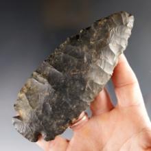 Large 5 1/8" Dovetail made from patinated Coshocton Flint. Found in Whitley Co., Indiana.