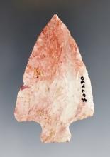 Exceptional 2 3/4" Ohio Bottleneck made from beautifully colored Flint Ridge Flint.