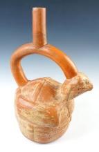 10" tall Moche Avian Effigy Stirrup Bottle with some restoration -  S. America.