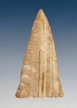 2" beautifully flaked Triangular dart point - pertrified Wood. Found by the late Norma Berg