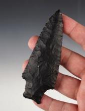 Large 4 5/16" Archaic Stemmed Knife found in Darke Co., Ohio. Ex. Sam Speck, Terry Elleman