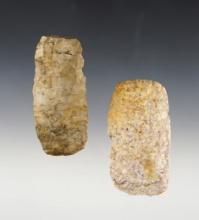Pair of Ohio Paleo Square Knives. One was found in Crawford Co. The largest is 3 1/4".
