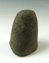 4 3/8" Pestle found in Henry Co., Ohio. Nicely made with a well polished divot on the base.
