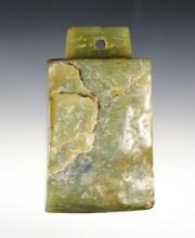 Large 4 1/4" tall Perforated piece of beautiful Jade. Recovered in Southeast Asia.