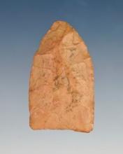 1 5/16" Paleo Midland made from pink chert. Found in Colorado by Louis Brunke. COA.