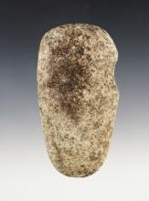 4" long 3/4 Grooved Hardstone Axe found in Defiance Co., Ohio.