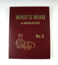 Hardback Book: Who's Who in Indian Relics No. 5, first edition.