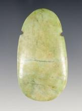 Beautiful material on this 2 3/8" Plain Ax God made from green Jade. Recovered in Costa Rica.