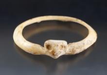 2 7/8" Hohokam Shell Bracelet found in Central Arizona. Stermer COA.