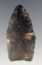 Nice 1 15/16" Paleo Lanceolate found in Ohio. Made from patinated Coshocton Flint.