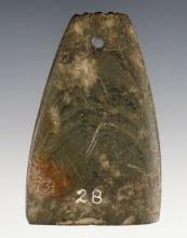 2 15/16" anciently salvaged Pendant -in Athens Co., Ohio. Tallied on the tip. Ex. David Root.