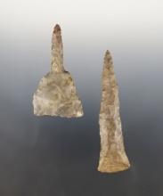 Pair of nicely made Drills found in the Ohio/Indiana area The largest is 3 11/16".