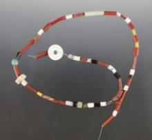 17" Strand of Beads. Found at the Power House Site in Lima, New York.
