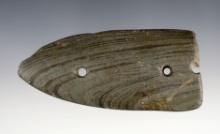 Nicely made 3 7/8" anciently salvaged Gorget found in Scioto Co., Ohio.