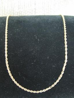 14k Gold 18" Rope Chain