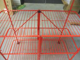 MAC Industries Red Wire Rolling Shelf Unit