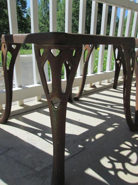 Pair of Square Cast Metal Side Tables