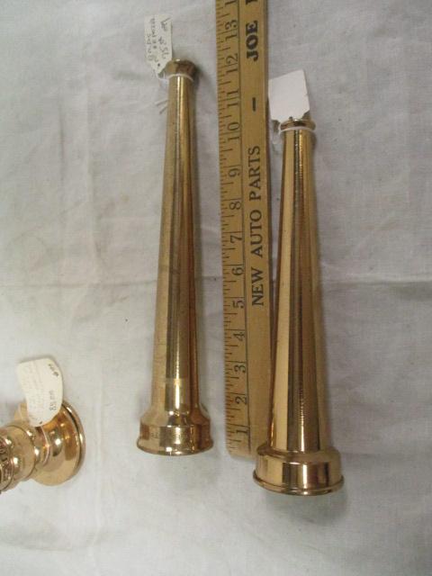 Polished Brass Fire Hose Nozzles & 1 Eckhart Mfg. Nozzle