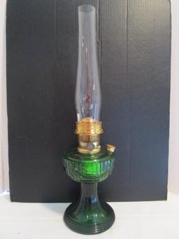 1998 Aladdin Emerald Green Lincoln Drape Oil Lamp