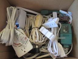 Large Grouping of House Hold Extension Cords, Power Strips, Timers and Outlet Extenders