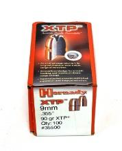 Aprox. 100qty. Hornady XTP 9mm (.355”) #35500 Hollow Point Bullets for Reloading