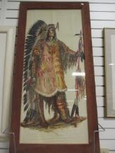 Chief "Mah-To-Toh-Pa" by George Catlin Artwork on Linen