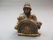 Vintage Brass Sea Captain Pilot Life Ins Co. Bank 5 1/2"