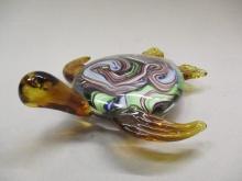 Vinci By Dynasty Gallery Hand Fused Swirl Turtle 9"