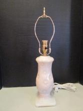 Aladdin Moonstone/Alacite Daisey Motif Table Lamp with Light in Body