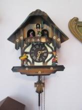 Vintage German Figural Cuckoo Clock with Dancers