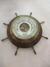 Vintage Ship's Wheel Forecaster Barometer