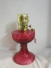 Cranberry Aladdin Lincoln Drape Oil Lamp