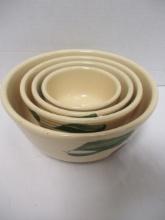 Set of 4 Watt Pottery Apple Nesting Bowls
